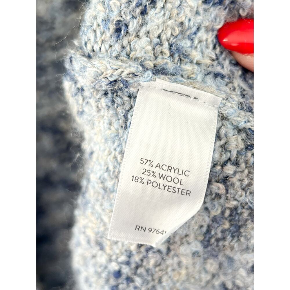 J. Jill Pure Jill Wool Blend Melange Knit Cardigan Sweater Small Cozy Longline - Picture 6 of 7